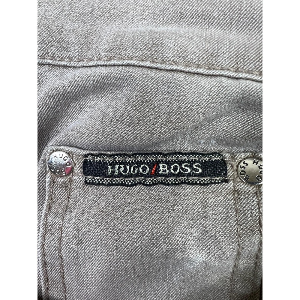 Hugo Boss Alabama 909 Jeans Mens 33x34 Beige Regular Straight Cotton Denim Italy - Picture 6 of 13